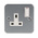 RS PRO Grey 1 Gang Plug Socket, 1 Pole, 13A, Type G - British, Indoor Use