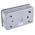 RS PRO Grey 2 Gang Plug Socket, 0 Poles, 13A, Type G - British, Indoor Use
