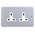 RS PRO Grey 2 Gang Plug Socket, 0 Poles, 13A, Type G - British, Indoor Use