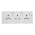 RS PRO White 3 Gang Plug Socket, 1 Pole Poles, 13A, Type G - British, Indoor Use
