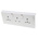 RS PRO White 3 Gang Plug Socket, 1 Pole Poles, 13A, Type G - British, Indoor Use