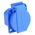 ABL Sursum Blue 1 Gang Plug Socket, 16A, Type F - German Schuko, Outdoor Use