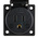 ABL Sursum Black 1 Gang Plug Socket, 15A, NEMA 5-15R, Outdoor Use