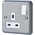 MK Electric 1 Gang Plug Socket, 13A, Type G - British