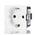 Weidmuller White 1 Gang Plug Socket, 2+E Poles, 16A, Type F - German Schuko, Indoor Use