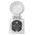ABL Sursum Grey 1 Gang Plug Socket, 2 Poles, Outdoor Use