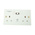 Power Breaker PowerBreaker H 13A, BS Fixing, Passive, 2 Gang RCD Socket, Polycarbonate, Surface Mount , Switched, 230 V