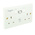 Power Breaker PowerBreaker H 13A, BS Fixing, Passive, 2 Gang RCD Socket, Polycarbonate, Surface Mount , Switched, 230 V