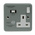 Power Breaker PowerBreaker H 13A, BS Fixing, Passive, Single Gang RCD Socket, Surface Mount, Switched, 230 V ac, Grey