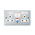 MK Electric 13A, BS Fixing, Active, 2 Gang RCD Socket, Steel, Surface Mount, Switched, 250 V ac, Grey