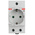 ABB White 1 Gang Plug Socket, 16A, Type F - German Schuko, Indoor Use