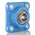 4 Hole Flange Bearing Unit, F4BC 25M-CPSS-DFH, 25mm ID