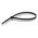 RS PRO Cable Tie, 300mm x 4.8 mm, Black Nylon, Pk-100