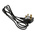 RS PRO IEC C7 Socket to Type G UK Plug Power Cord, 1.5m