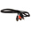 RS PRO Male 3.5mm Stereo Jack to Male RCA x 2 Aux Cable, Black, 1m