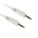 RS PRO Male 3.5mm Stereo Jack to Male 3.5mm Stereo Jack Aux Cable, White, 3m