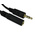 RS PRO Male 3.5mm Stereo Jack to Female 3.5mm Stereo Jack Aux Cable, Black, 2m