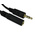 RS PRO Male 3.5mm Stereo Jack to Female 3.5mm Stereo Jack Aux Cable, Black, 5m