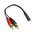 RS PRO Male 3.5mm Stereo Jack to Male RCA x 2 Aux Cable, Black, 200mm