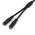 StarTech.com Male 3.5mm Stereo Jack to Female 3.5mm Stereo Jack x 2 Aux Cable, Black, 200mm