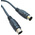 RS PRO Male 4 Pin mini-DIN to Male 4 Pin mini-DIN Black DIN Cable 20m