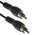 RS PRO Male RCA to Male RCA Aux Cable, Black, 5m