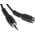 RS PRO Male 3.5mm Stereo Jack to Female 3.5mm Stereo Jack Aux Cable, Black, 3m