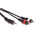 RS PRO Male 3.5mm Stereo Jack to Male RCA x 2 Aux Cable, Black, 10m