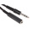 RS PRO Male 6.35mm Stereo Jack to Female 6.35mm Stereo Jack Aux Cable, Black, 2m