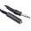 RS PRO Male 6.35mm Stereo Jack to Female 6.35mm Stereo Jack Aux Cable, Black, 5m