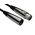 RS PRO Male 3 Pin XLR to Female 3 Pin XLR  Cable, Black, 6m