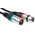 RS PRO Male 3 Pin XLR to Female 3 Pin XLR  Cable, Black, 3m