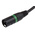 RS PRO Male 3 Pin XLR to Female 3 Pin XLR  Cable, Black, 3m
