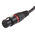 RS PRO Male 3 Pin XLR to Female 3 Pin XLR  Cable, Black, 3m