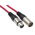 RS PRO Female 3 Pin XLR to Male 3 Pin XLR Cable, Red, 10m