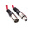 RS PRO Female 3 Pin XLR to Male 3 Pin XLR Cable, Red, 20m