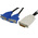 Molex Male DMS-59 to Female VGA Cable, 200mm