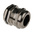 RS PRO Metallic Nickel Plated Brass Cable Gland, M25 Thread, 9mm Min, 16mm Max, IP68