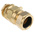 Black Brass Cable Gland, M25 Thread, 20.3mm Min, 27.4mm Max, IP66