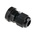 RS PRO Black Nylon Cable Gland, M12 Thread, 3mm Min, 6.5mm Max, IP68