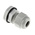 RS PRO Grey Nylon Cable Gland, PG9 Thread, 4mm Min, 8mm Max, IP68