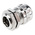 RS PRO Metallic Nickel Plated Brass Cable Gland, PG9 Thread, 4mm Min, 8mm Max, IP68