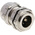 RS PRO Metallic Nickel Plated Brass Cable Gland, M16 Thread, 4mm Min, 8mm Max, IP68