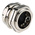RS PRO Metallic Nickel Plated Brass Cable Gland, M50 Thread, 30mm Min, 38mm Max, IP68
