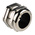 RS PRO Metallic Nickel Plated Brass Cable Gland, M50 Thread, 30mm Min, 38mm Max, IP68