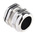 RS PRO Metallic Nickel Plated Brass Cable Gland, M40 Thread, 21mm Min, 30mm Max, IP68