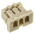 Hirose, DF13 Male Connector Housing, 1.25mm Pitch, 3 Way, 1 Row