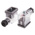 RS PRO 2P+E DIN 43650 B, Female Solenoid Valve Connector with Indicator Light, 12 V dc Voltage
