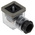 RS PRO 2P+E DIN 43650 A, Female Solenoid Valve Connector with Indicator Light, 24 V dc Voltage