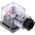 RS PRO 3P+E DIN 43650 A, Female Solenoid Valve Connector with Indicator Light, 12 V dc Voltage
